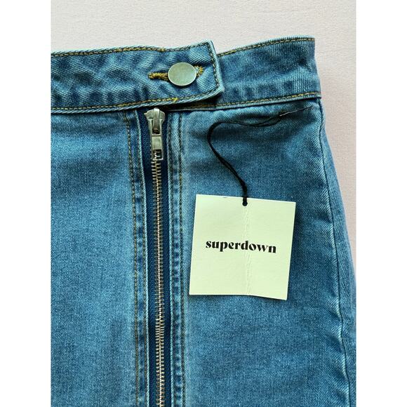 Superdown Denim Mini Skirt - Picture 2 of 9